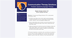 Desktop Screenshot of communicationtherapysolutions.org