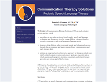 Tablet Screenshot of communicationtherapysolutions.org